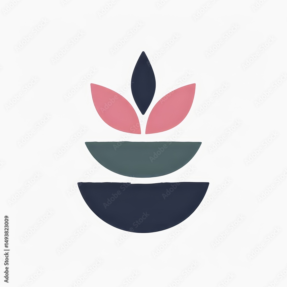 Obraz premium Abstract Geometric Floral Design