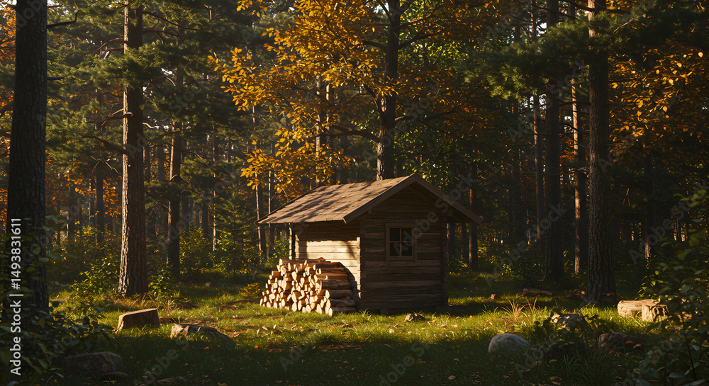 Cabin Retreat Awaits Nestled Amongst Tall Pines In A Tranquil Forest Setting Cabin Retreat Awaits Nestled Amongst Tall Pines In A Tranquil Forest Setting