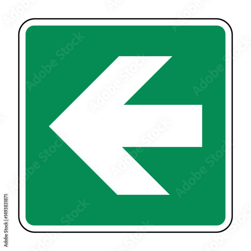 Directional Left Arrow Safety Sign – Withdrawn symbols – High Quality Vectorial Image