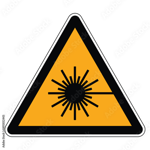 Laser Beam Safety Sign – High Quality Vectorial Image