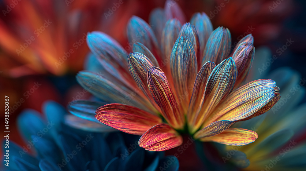 Fototapeta premium Colorful chrysanthemum blossoms in a vibrant floral arrangement during spring
