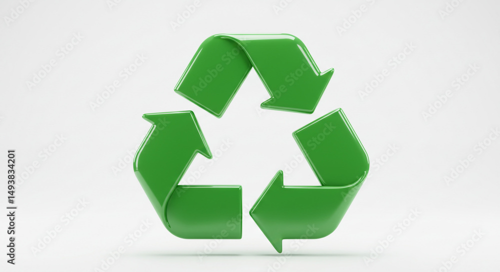 Obraz premium Green recycle symbol ecology logo Circular arrows for recycle reuse reduce sustainable development