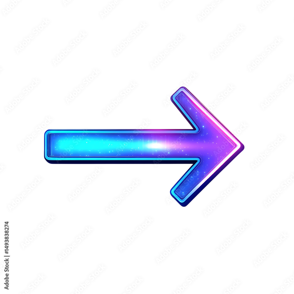 Modern Arrow with Dynamic Gradient Transitions in E Isolated on Transparent Background Modern Arrow with Dynamic Gradient Transitions in E Isolated on Transparent Background