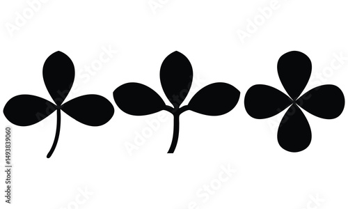 Black and white floral vector design shows a silhouette of a tree and flower, an artful nature icon