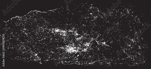 Rough black and white texture vector. Distressed overlay texture. Grunge background. Abstract textured effect. Vector Illustration. Black isolated on white background. EPS10