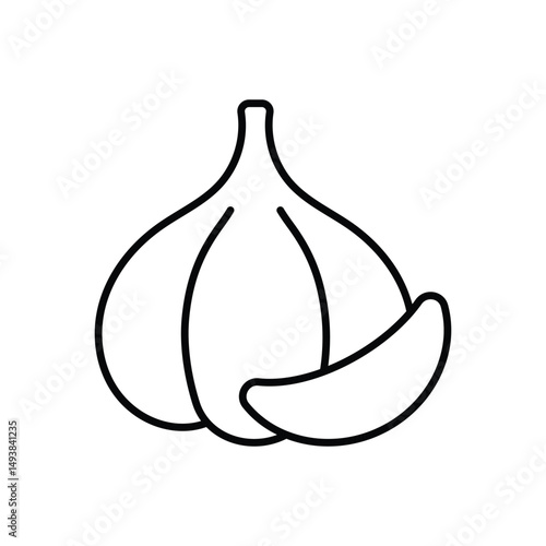 Garlic Vector icon