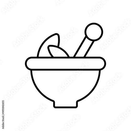 Pestel And Mortar Vector icon