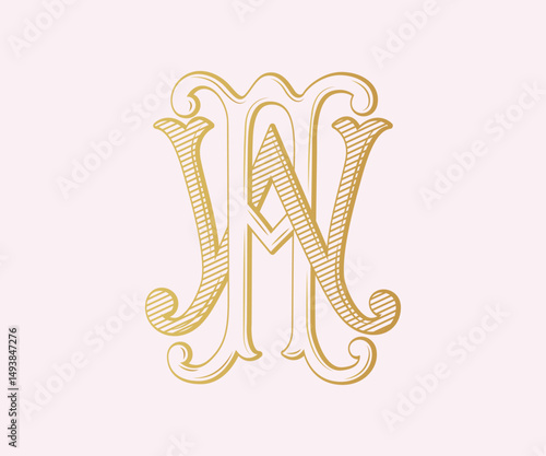 AW, WA, logo AW ,Letter AW ,  Monogram AW , Wedding Monogram, Wedding Logo, Logo Design , Monogram Vintage