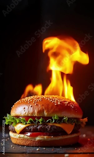 hamburger on a plate