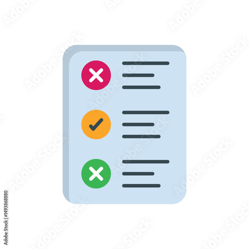 Pas Fail Vector icon