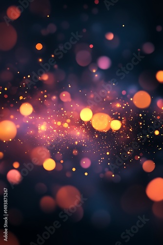 Abstract bokeh lights in dark colors