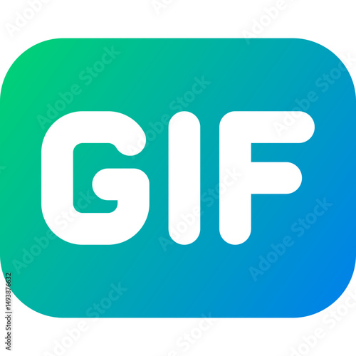 Gif icon gradient teal blue green