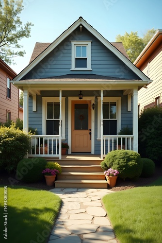 Cozy Front Yard View of a Traditional Single-Story Home

