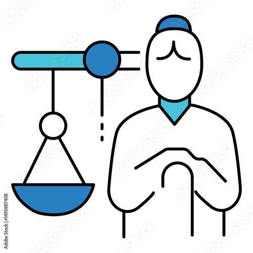 Legal Compliance Elder Law vector Icon design for Justice