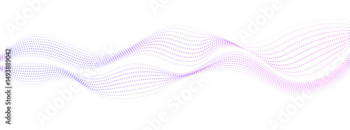 Abstract gradient colorful wave dots line element. Wave with blend lines . A curved wavy line, . A curved wavy line, . Digital equaliser of a frequency track. Vector