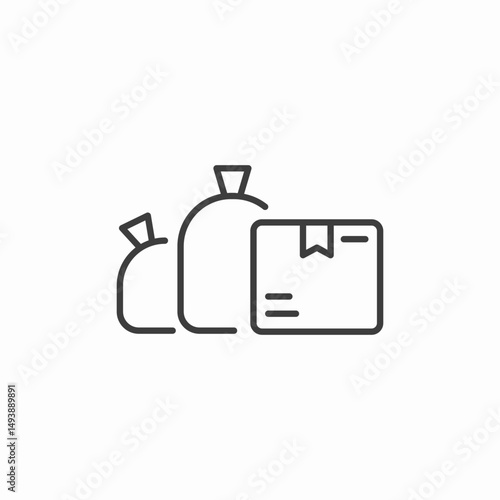 bags and package icon sign vector