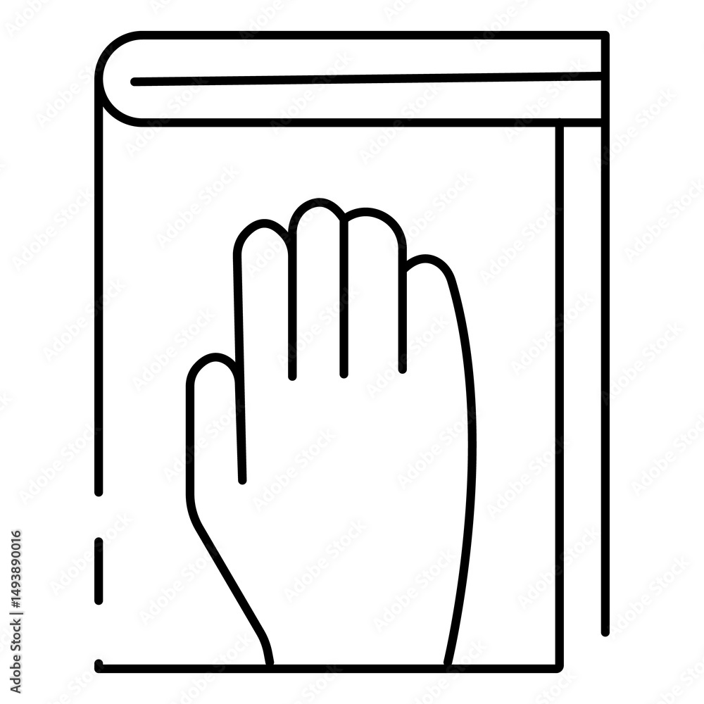 Obraz premium Oath vector Icon design Depicting Legal Authority and Commitment
