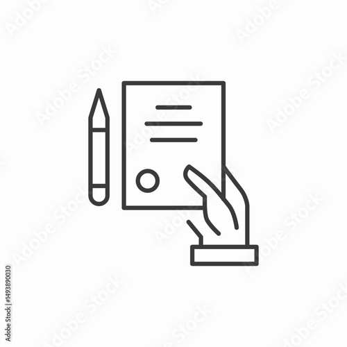 signing legal document agreement icon sign vector