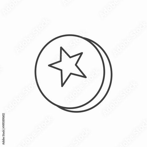 star cookie snack icon sign vector