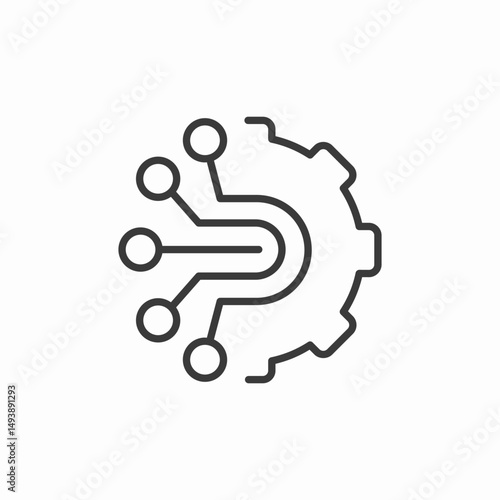 tech integration system icon sign vector