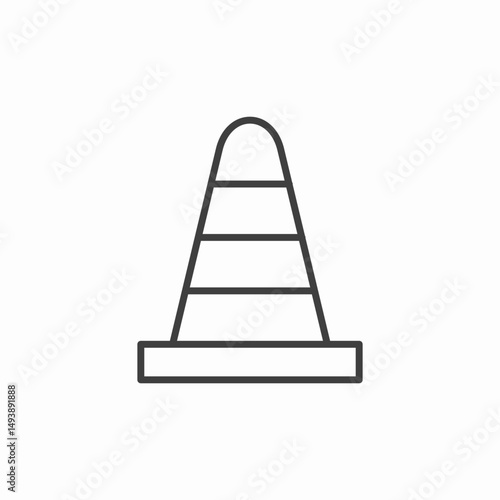 traffic cone symbol icon sign vector