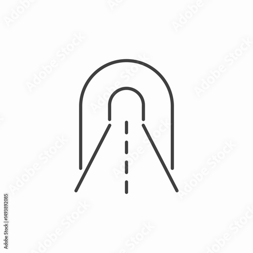 tunnel ahead road icon sign vector