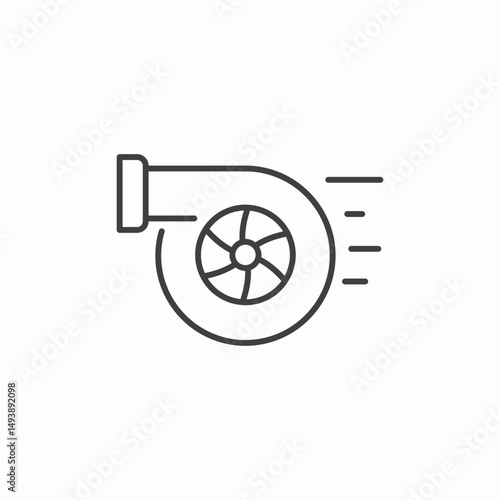 turbo speed boost icon sign vector
