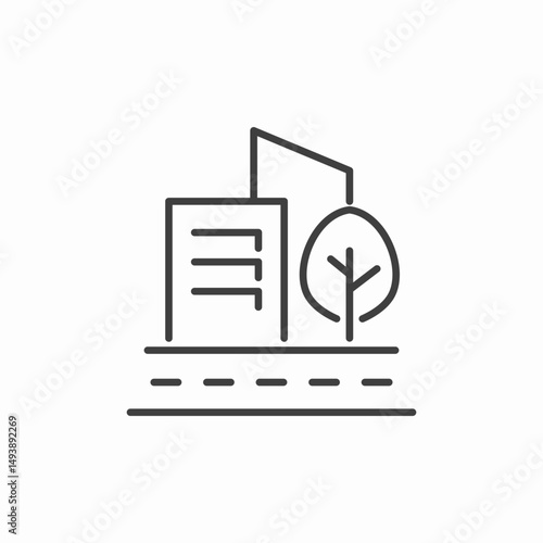 urban cityscape road icon sign vector