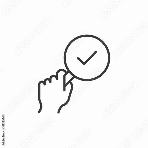 verified check search icon sign vector
