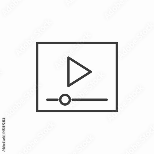 video play button icon sign vector