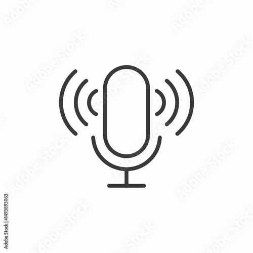 voice recording symbol microphone icon sign vector