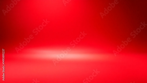 Red Studio Background With Soft Light For Product Photography Uses