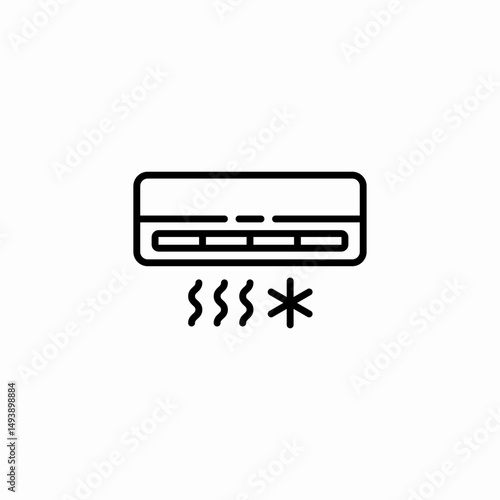air-conditioner cooling heating icon sign vector