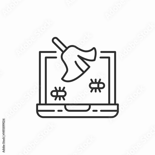 antivirus bug removal icon sign vector