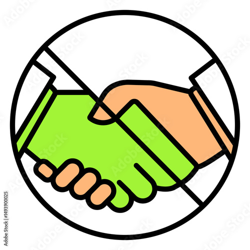 Avoid Handshake Safety Precaution Vector Icon Design