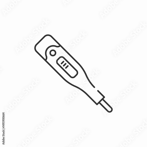digital thermometer medical device icon sign vector