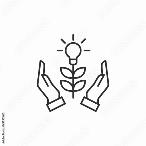 eco idea growth icon sign vector