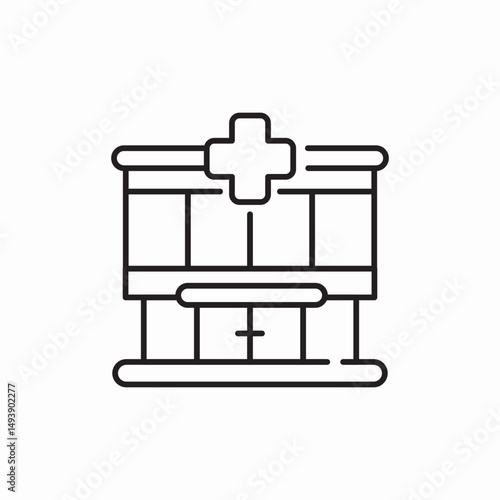 hospital medical building icon sign vector