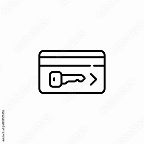 keycard access icon icon sign vector