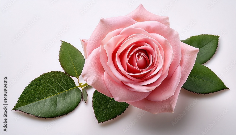 Fototapeta premium pink rose isolated on white background