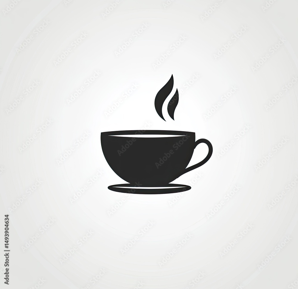 Obraz premium Simple coffee cup icon