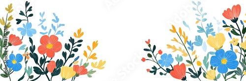 Wallpaper Mural Vibrant Floral Border Design Torontodigital.ca