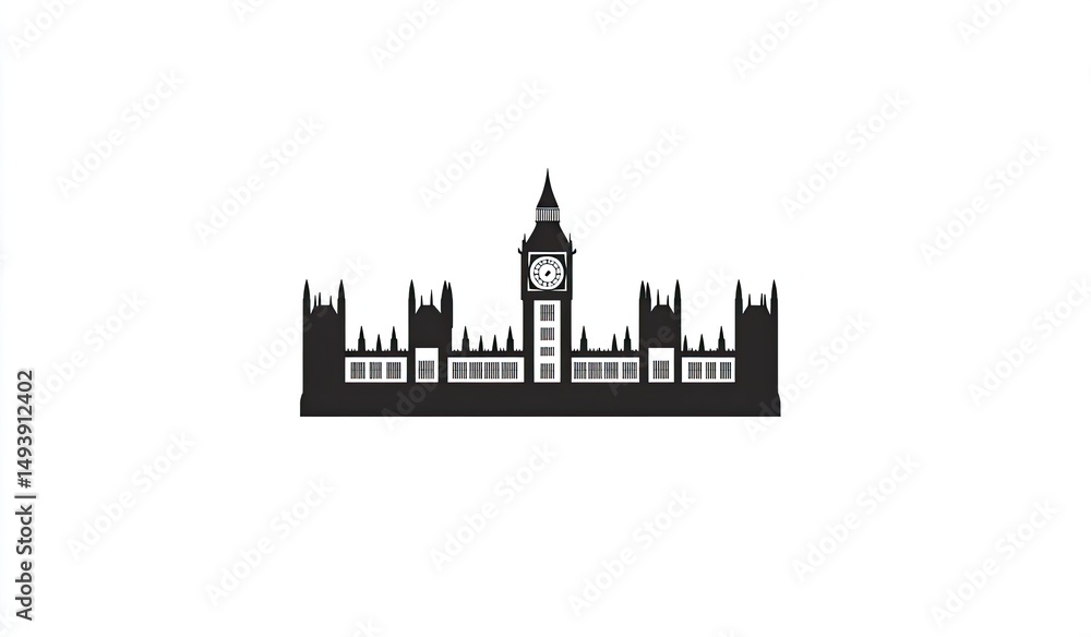 Fototapeta premium Silhouette of the Houses of Parliament (2)
