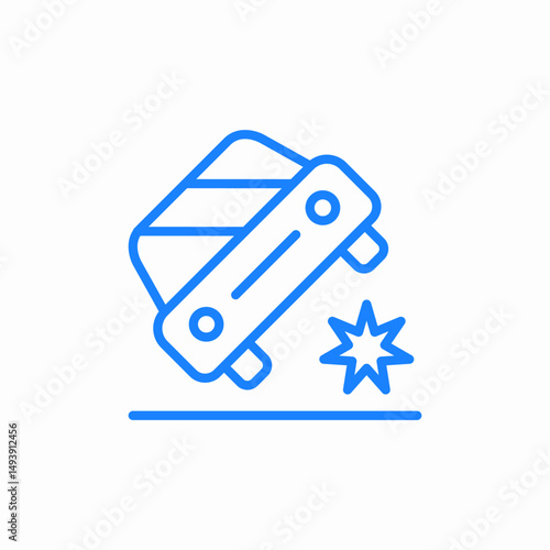 car accident icon sign vector