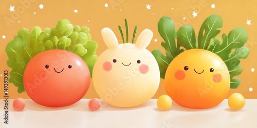Cute Vegetable Friends