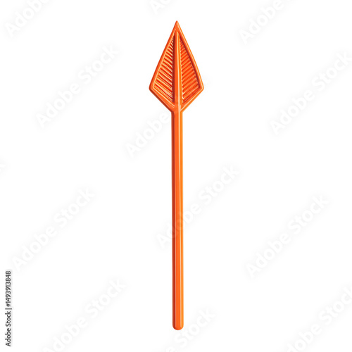 Contemporary Arrow with a Minimalist Design in Vibr Isolated on Transparent Background