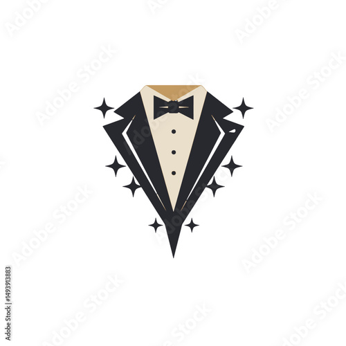 Elegant Tuxedo Diamond Logo for Formal Events