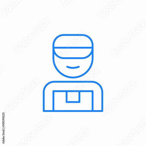 mailman delivery icon sign vector
