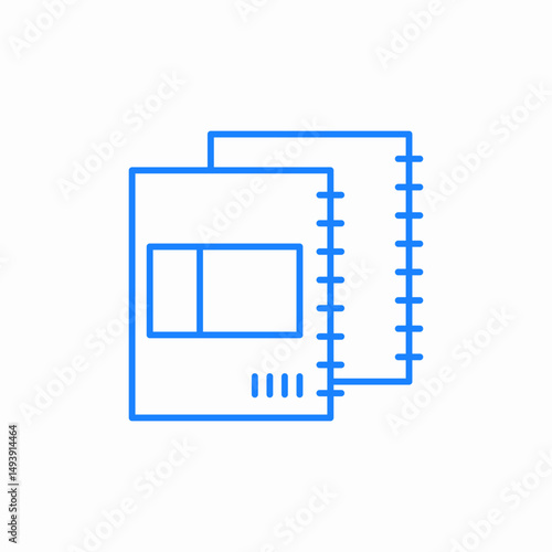 notebook notepad icon sign vector