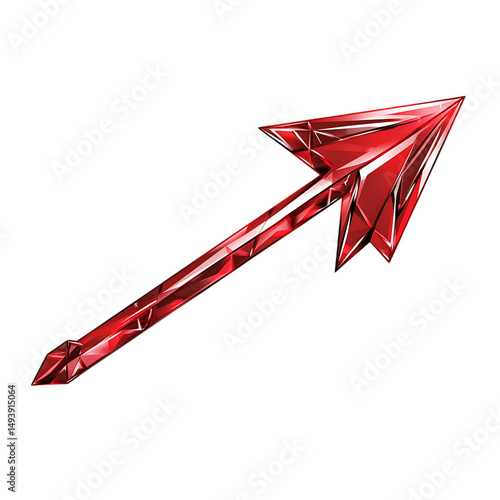 Modern Arrow with Dynamic Glossy Vectors in Opulent Isolated on Transparent Background